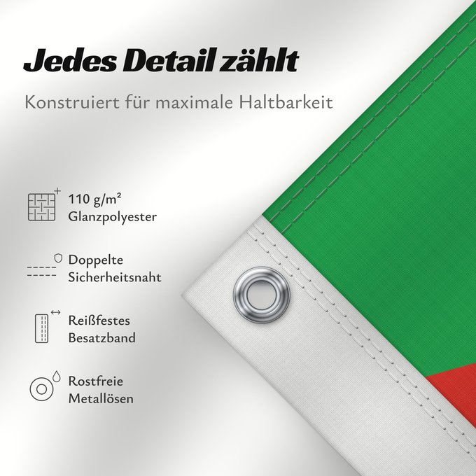 Details zu dieser Flagge: Basque Country Autonomous region of the Basque Country A white cross over a green saltire on a red field Basque Country Ikurriña Bandera de la Comunidad autónoma del País Vasco Autonomen Region Baskenland Ein weißes Kreuz über grünem Andreaskreuz auf rote