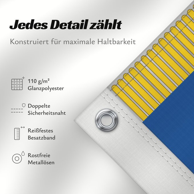 Details zu dieser Flagge: Hellenic Royal Flag 1935	State Flag of the Kingdom of Greece with gold fringing as used during the Glücksburg dynasty  1935-1970