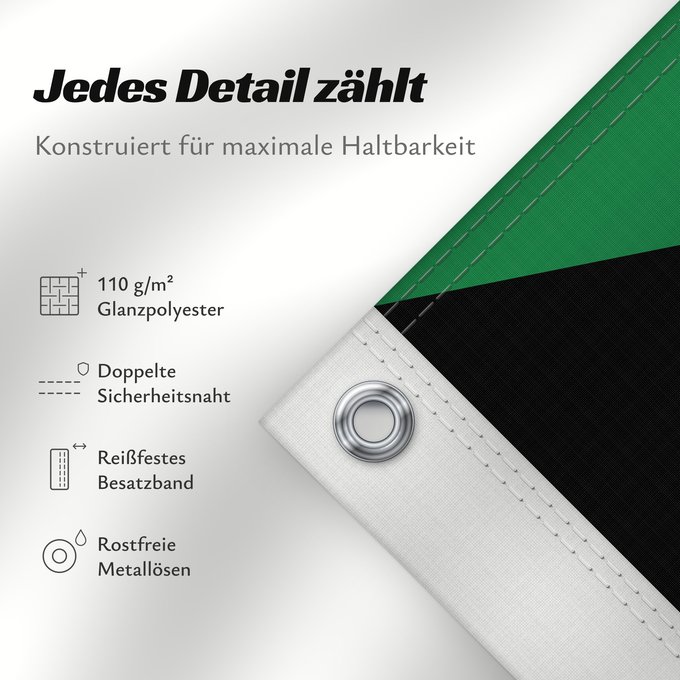 Details zu dieser Flagge: Kuwait	Koweït	Kuwaitlabel QS Les