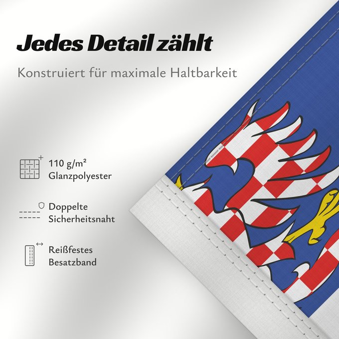 Details zu dieser Flagge: Vysocina Region	Vysočina Region	Région de Vysočina	Región de Vysočina	Region Vysočina