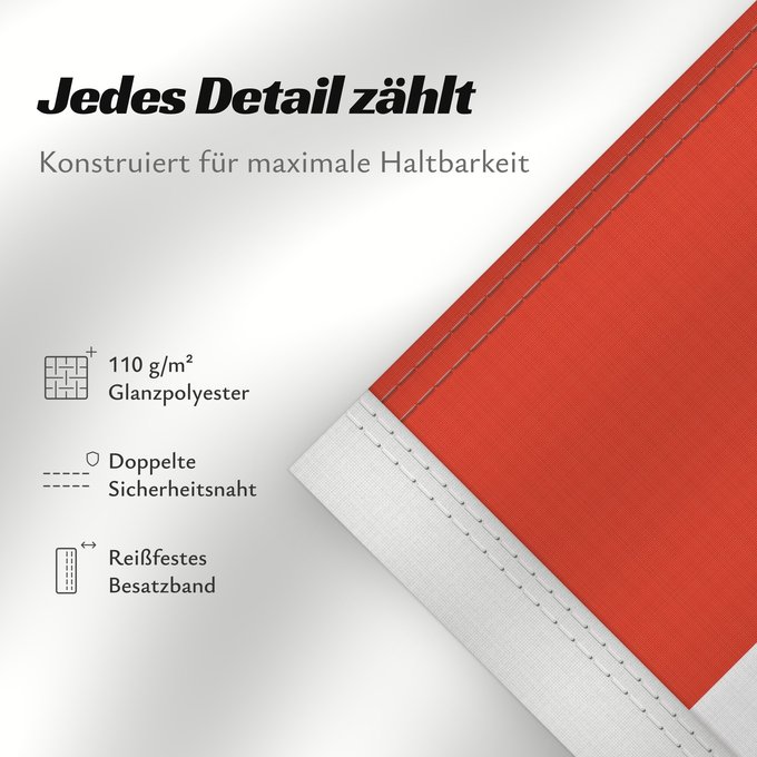 Details zu dieser Flagge: Brandenburg	Brandebourg	Brandeburgo
