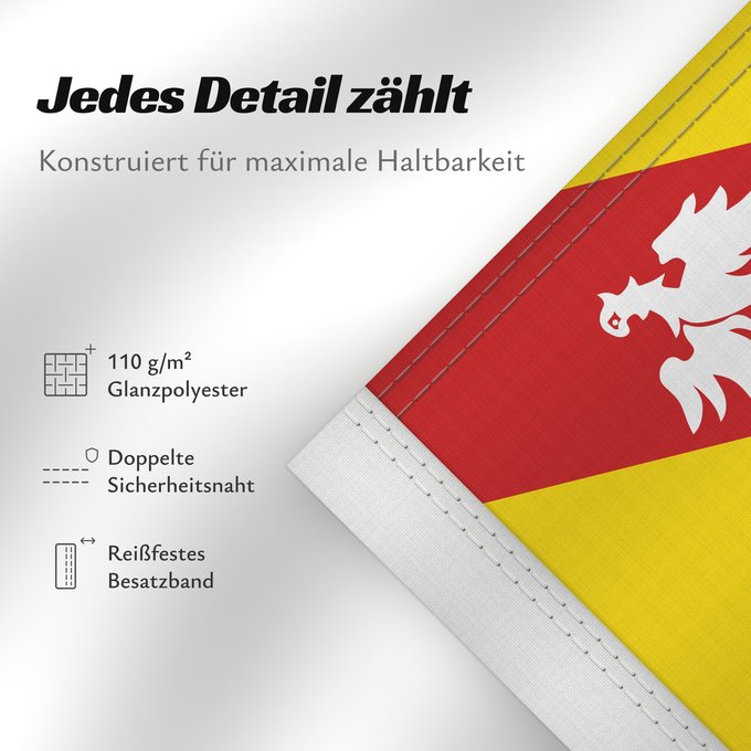 Details zu dieser Flagge: Lorraine	Region Lorraine in France	Région Lorraine en France	Lorena 	Lorena
