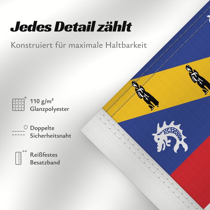 Details zu dieser Flagge: Herm	Couleu dé Herm