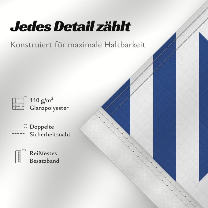 Details zu dieser Flagge: Naval rank flag of the Prime Minister of Greece
