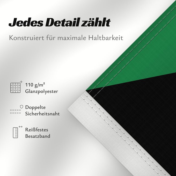 Details zu dieser Flagge: Kuwait	Koweït	Kuwaitlabel QS Les