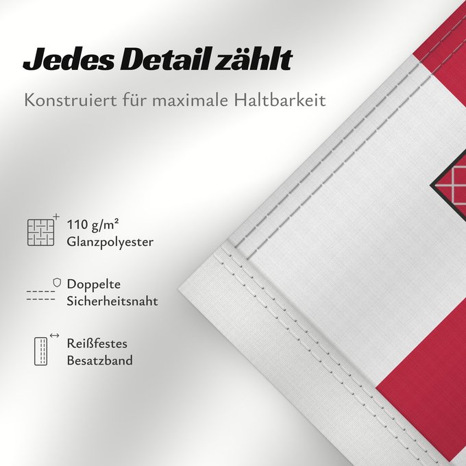 Details zu dieser Flagge: Ventspils City of Ventspils, Latvia Ventspils pilsētas karogs Флаг города Вентспилс