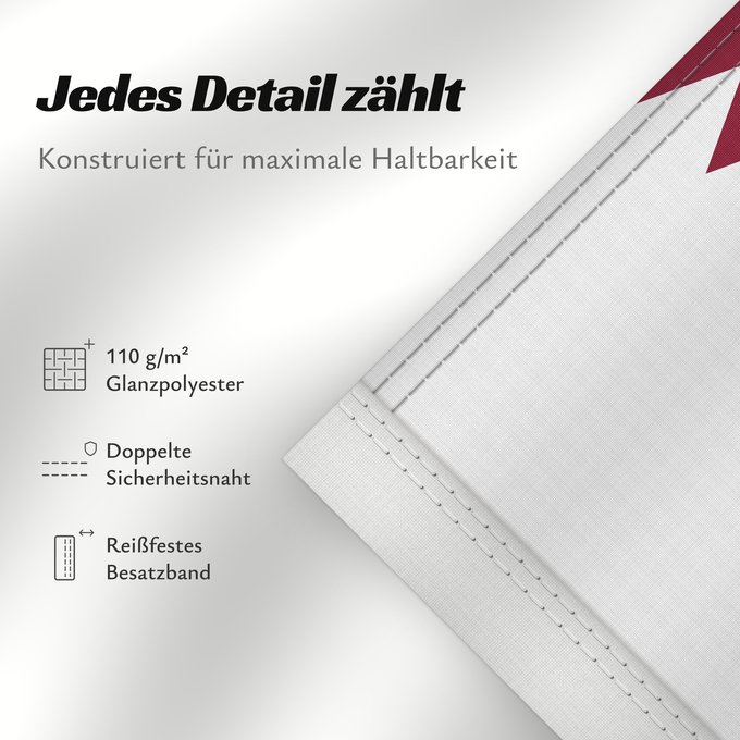 Details zu dieser Flagge: Qatar	Katar	علم قطر	Kataru	Qatarin	Флаг Катара	Katarja	Qatars	Lá cờ Quốc kỳ Qatar
