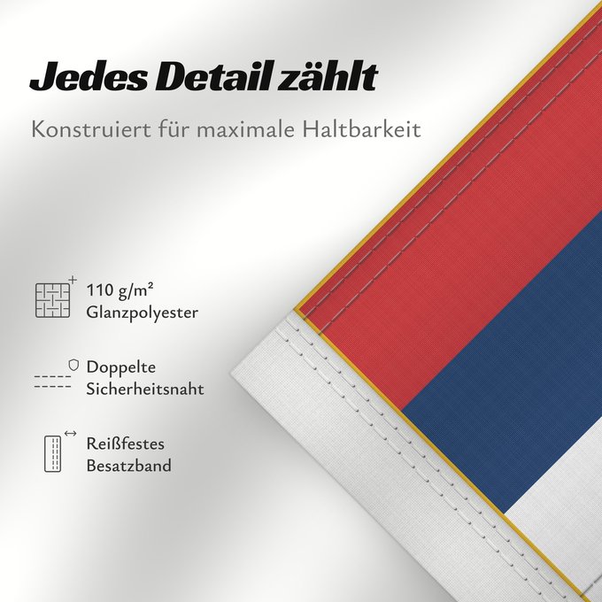 Details zu dieser Flagge: Serbian Orthodox Church	This W3C-unspecified vector image was created with Inkscape	Église orthodoxe serbe	Iglesia Ortodoxa Serbia	Serbisch-Orthodoxe Kirche	Chiesa ortodossa serba	Szerb Ortodox Egyház	Знаме на Српска православна црква	Застава Српске право