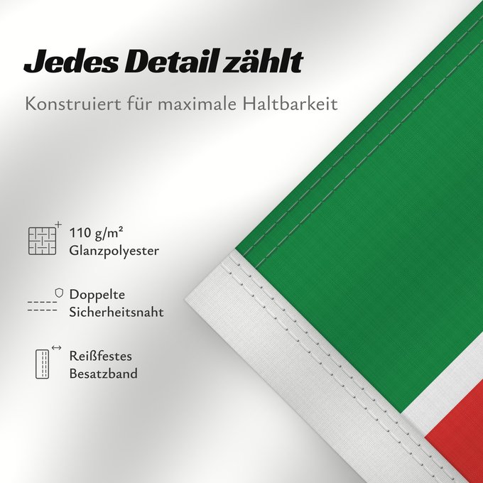 Details zu dieser Flagge: Tatarstan	Republic of Tatarstan	Tatarstan ou République du Tatarstan	Tartaristán	Государственный флаг Республики Татарстан	Татарстан Республикасының Дәүләт флагы	Прапор Республіки Татарстан РФ