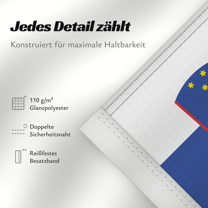 Details zu dieser Flagge: Slovenia Slovénie Eslovenia Slowenien Slovenië Słowenii Сцяг Славеніі Slovenije D Eslovènia Slovinská vlajka Флаг Словении Прапор Словенії