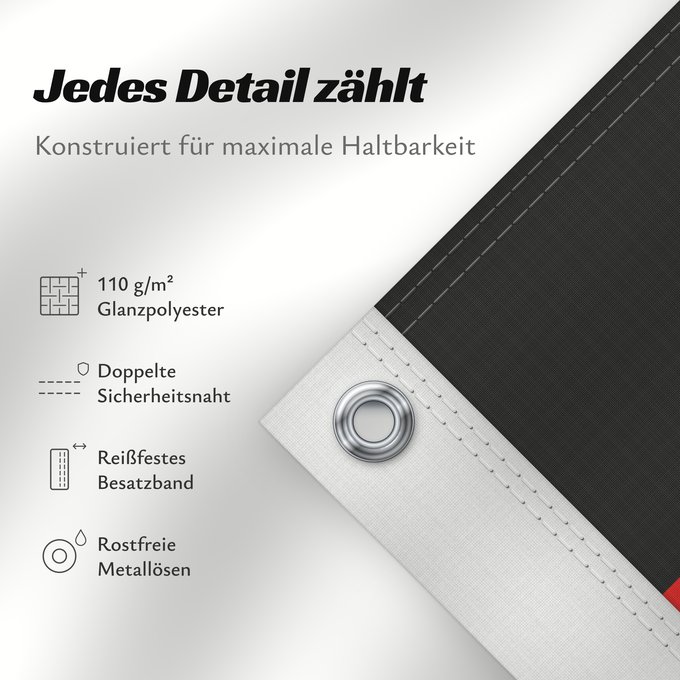 Details zu dieser Flagge: Germany Allemagne Alemania Deutschland Germania