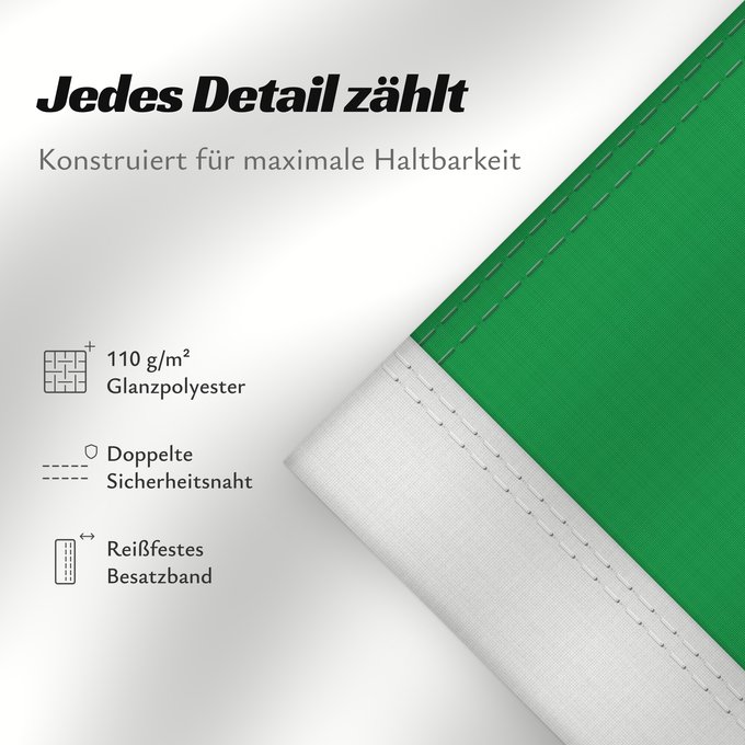 Details zu dieser Flagge: Italy	Italie	Italia	Italien