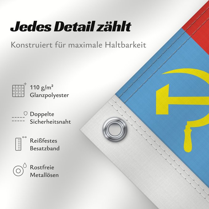 Details zu dieser Flagge: Vladimir Oblast L Oblast de Vladimir Óblast de Vladímir Oblast Wladimir Oblast 'di Vladimir Vladimirin alueen Флаг Владимирской области