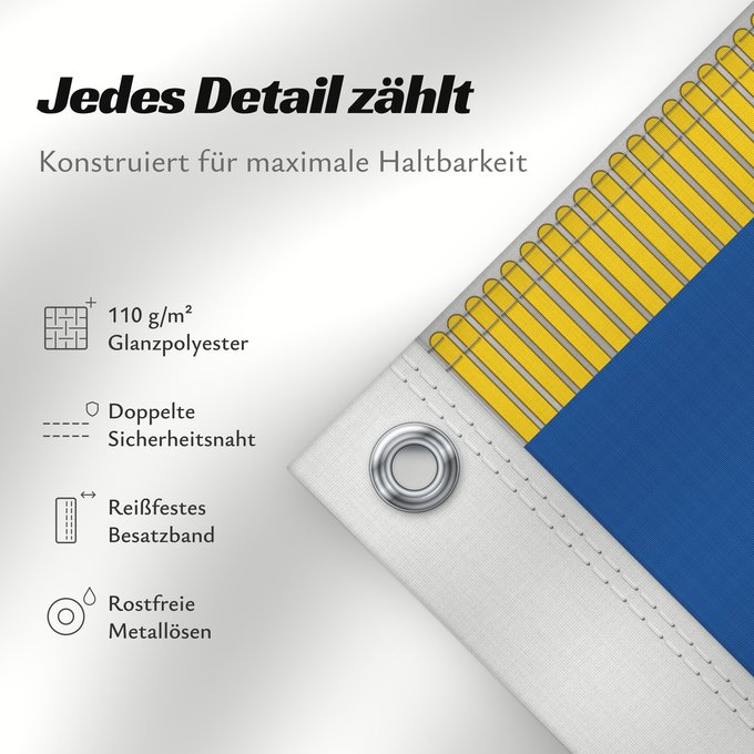 Details zu dieser Flagge: Hellenic Royal Flag 1935 State Flag of the Kingdom of Greece with gold fringing as used during the Glücksburg dynasty 1935-1970