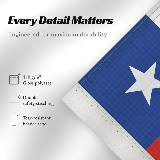 Details about this flag: President of Chile Presidential flag of the Republic of Chile Étendard présidentiel du Chili Presidencial de la República de Chile Präsidentenstandarte von Chile Stendardo presidenziale del Cile Presidencial da República do Chile