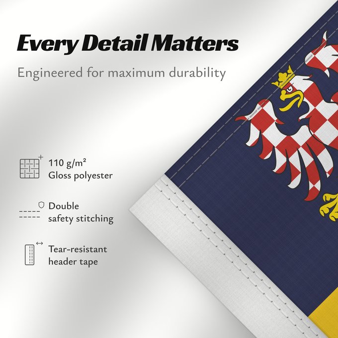 Details about this flag: Zlin Region Zlín Region Région de Zlín Región de Zlín Region Zlín