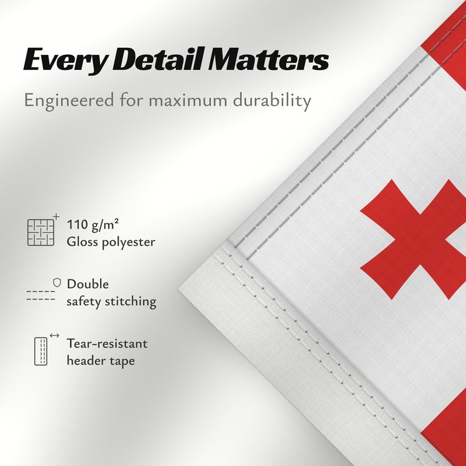 Details about this flag: Georgia. Standard of Minister of Defence