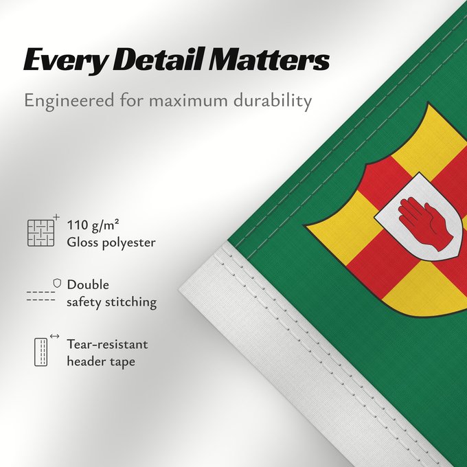 Details about this flag: IRFU IRFU flag first made public in 1925, comprised of the traditional four provinces of Ireland shields and other older elements