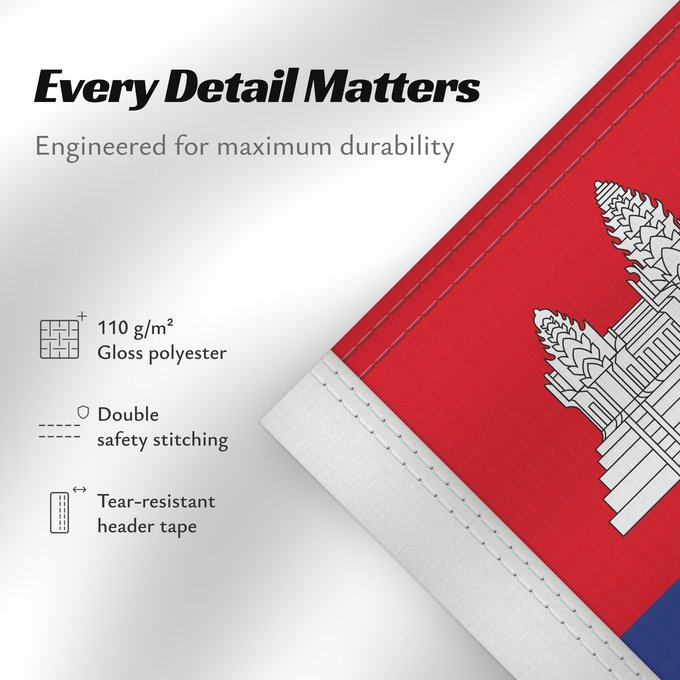 Details about this flag: Khmer Republic Khmer Republic, in use from October 1970 to 1975 République khmère República Khmer (1970–1975) Khmer-Republik (1970–1975) Repubblica Khmer (1970–1975)