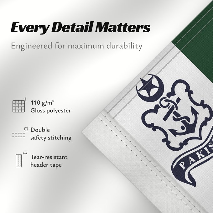 Details about this flag: Naval Standard of Pakistan