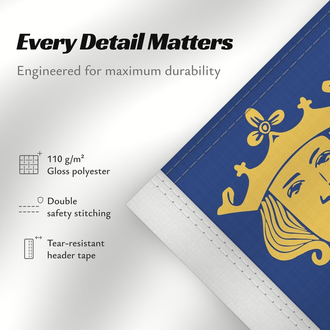 Details about this flag: Stockholms län