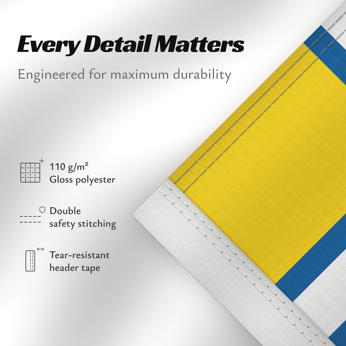 Details about this flag: West Sweden	Unofficial regional flag of West Sweden  Västsverige	Suède occidentale (non officiel)	Suecia Occidental (no oficial)	Västsverige (inoffiziell)	Svezia occidentale (non ufficiale)