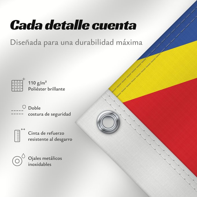 Detalles sobre esta bandera: Arcos de las Salinas	Arcos de las Salinas - Teruel - Spain	Arcos de las Salinas - Teruel - España paño de proporción 2/3, azul; al tercio del asta un dentado rojo de tres