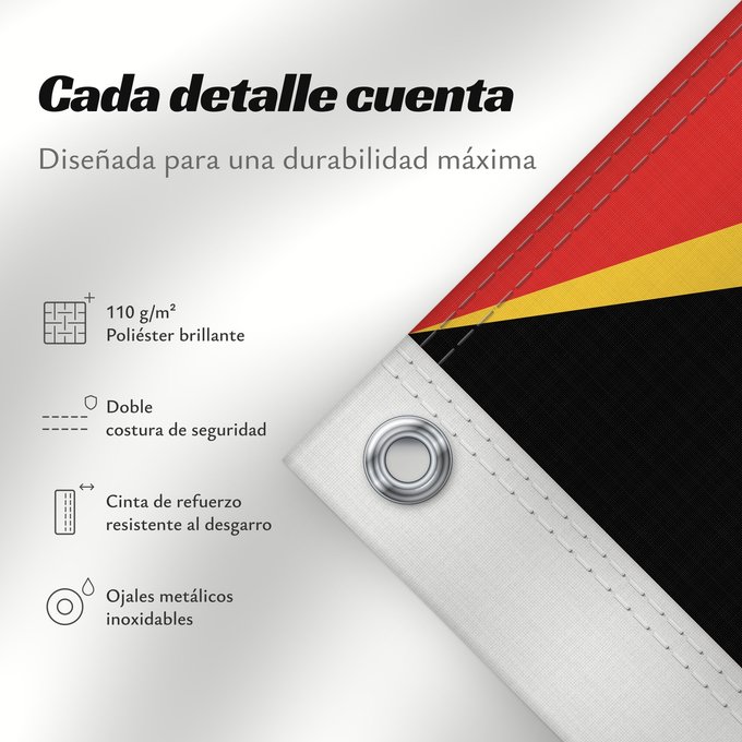 Detalles sobre esta bandera: East Timor	Timor-Leste  East Timor	Timor oriental	Timor Oriental	Osttimor	Timor Est	Timor-Leste  Oost-Timor	Timor-Leste	علم تيمور الشرقية	তিমুর লেস্তের জাতীয় পতাকা	Timor Leste	Флаг Восточного Тимора	Östtimors	Timór Lorosa e nian