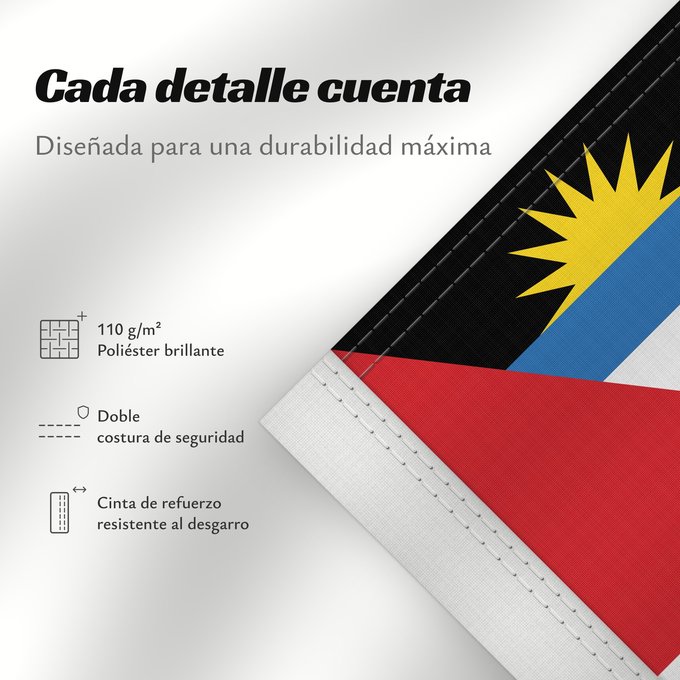 Detalles sobre esta bandera: Coastguard Ensign of Antigua and Barbuda