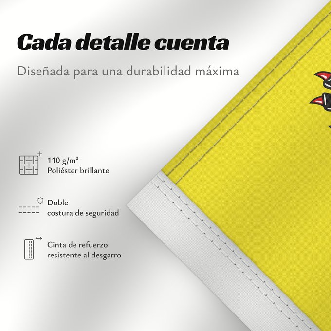 Detalles sobre esta bandera: Flanders	Flanders  Belgium , the region and community	Flandre  Belgique , la région et la communauté	Región Flamenca	Flämische Region	Regione delle Fiandre	Vlaanderen  België , het gewest en de gemeenschap