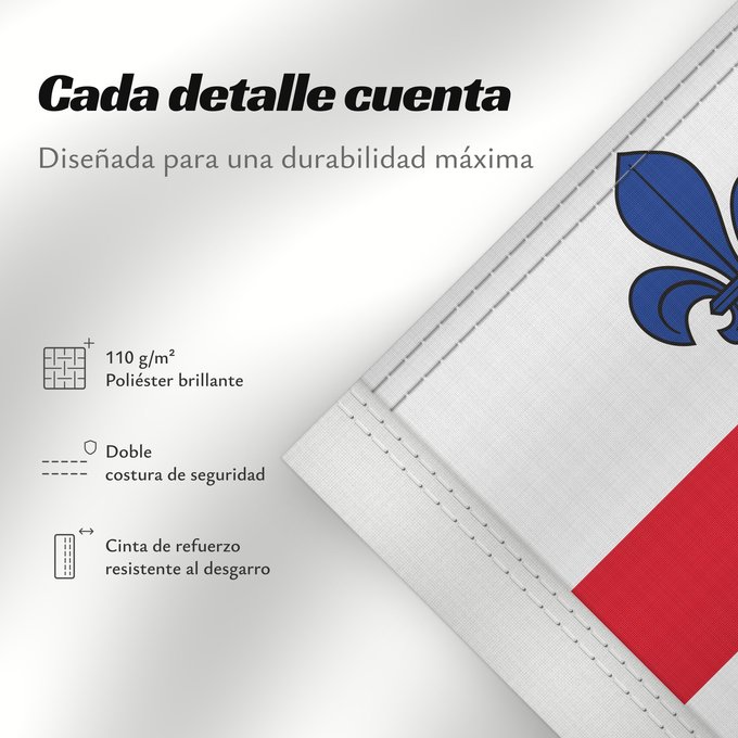 Detalles sobre esta bandera: Montreal City of Montreal, Canada Ville de Montréal, Canada Die Fahne der Stadt Montreal, Kanada