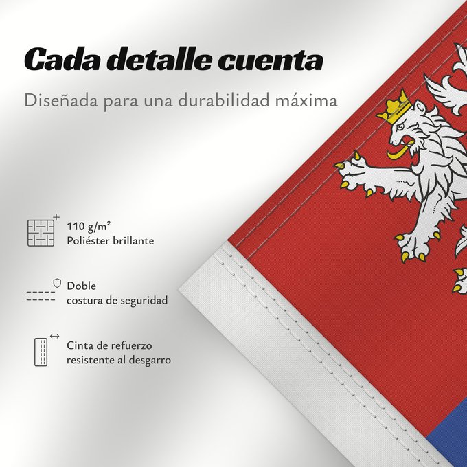 Detalles sobre esta bandera: Liberec Region	Région de Liberec	Región de Liberec	Region Liberec	Regione di Liberec