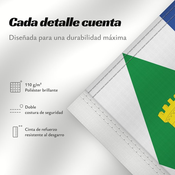 Detalles sobre esta bandera: Torrijo del Campo	Torrijo del Campo Paño azul de proporciones 2 3, con dos escudetes del Señal Real de Aragón