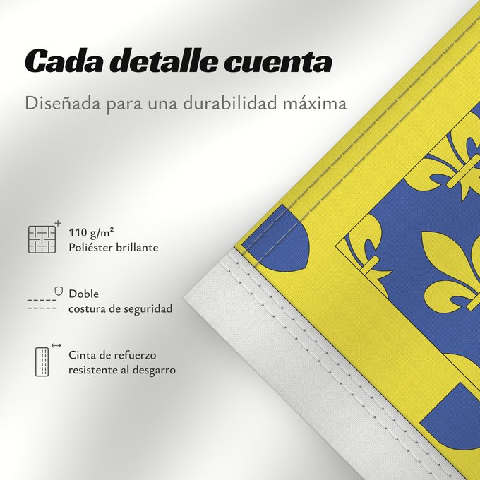 Detalles sobre esta bandera: Fr département Ardèche	Ardèche	Département de l Ardèche