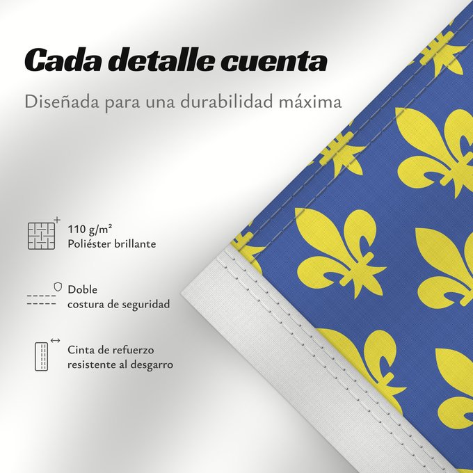 Detalles sobre esta bandera: Non-officiel fr département Lozère	Lozère	Département de la Lozère	Lozère (no oficial)	Lozère (inoffiziell)	Lozère (non ufficiale)
