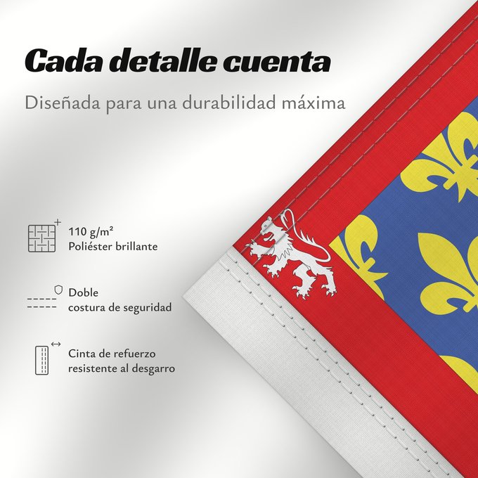 Detalles sobre esta bandera: Fr département Sarthe	Sarthe	Département de la Sarthe	Banniel departamant ar Sarthe  pe ar Seurzh