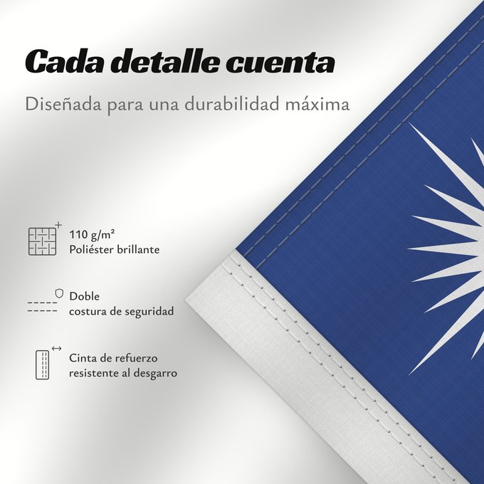 Detalles sobre esta bandera: Marshall Islands Marshall Islas Marshall Marshallinseln Isole Marshall Marshalleilanden Marshallovih otokov