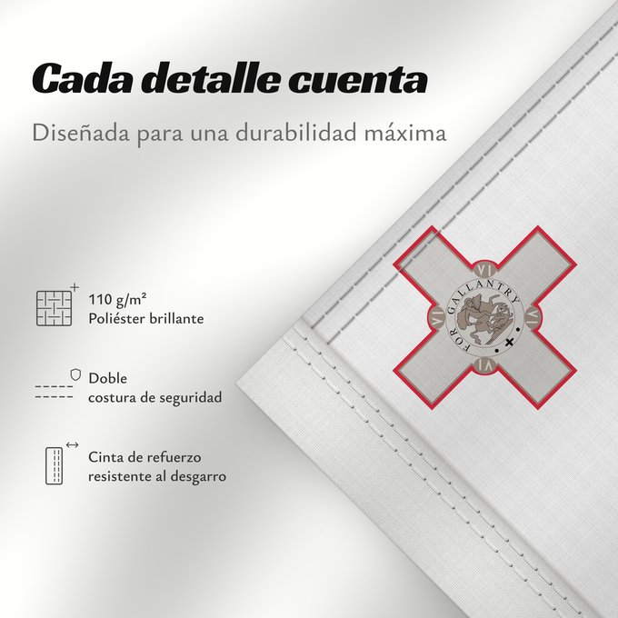 Detalles sobre esta bandera: Malta	Malte	Сцяг Мальты	Maltas	Ta  Malta	Флаг Мальты	Прапор Мальти