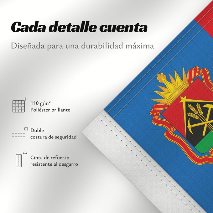 Detalles sobre esta bandera: Kemerovo oblast	Kemerovo oblast, Russia	Oblast de Kemerovo	Óblast de Kémerovo	Oblast Kemerowo	Kemerovo Oblast