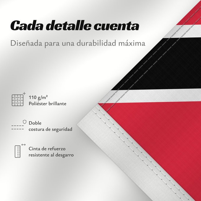 Detalles sobre esta bandera: Trinidad and Tobago Trinité-et-Tobago Trinidad y Tobago Trinidad und Tobago Trinidad e Tobago Trinidad en Tobago Trindade e Tobago Trynidadu i Tobago Trinidad a Tobago Trinidad og Tobagos Trinidado kaj Tobago Trinidadi ja Tobago lipp Tríonóide agus Tobága