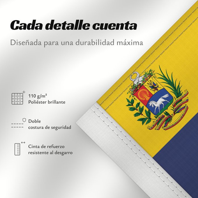 Detalles sobre esta bandera: Venezuela	Benezuela	Winïxwila wiphala	Veneçuela	Venezuelo	Venezuelako bandera	Poyvi Venesuéla	Winisuyla unanchan	Venezuele