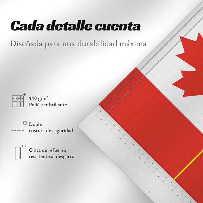 Detalles sobre esta bandera: Canadian Army	Canadian Army, adopted in 14 July 2016	Armée canadienne (adoptée le 14 juillet 2016)	Ejército Canadiense (adoptado 14 de julio de 2016)	Kanadische Armee (angenommen 14. Juli 2016)	Esercito Canadese (adottato il 14 luglio 2016)