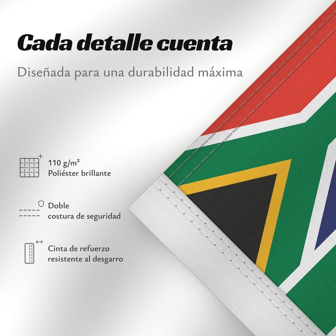 Detalles sobre esta bandera: Naval Ensign of South Africa