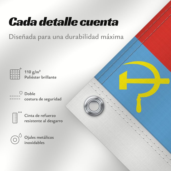 Detalles sobre esta bandera: Vladimir Oblast	L Oblast de Vladimir	Óblast de Vladímir	Oblast Wladimir	Oblast 'di Vladimir	Vladimirin alueen	Флаг Владимирской области