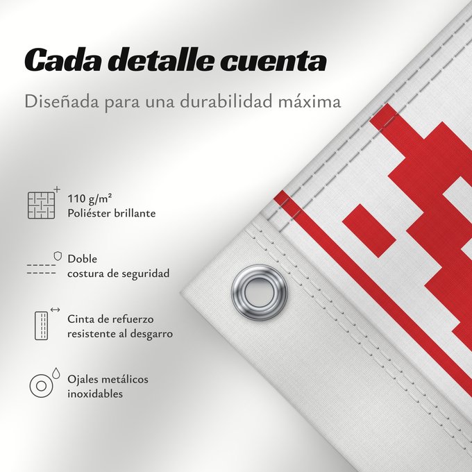 Detalles sobre esta bandera: Belarus  variant	A variant of the national flag of Belarus with 2 red stripes who borders the ornament pattern	Bélarus (variante)	Bielorrusia (variante)	Belarus (Variante)	Bielorussia (variante)