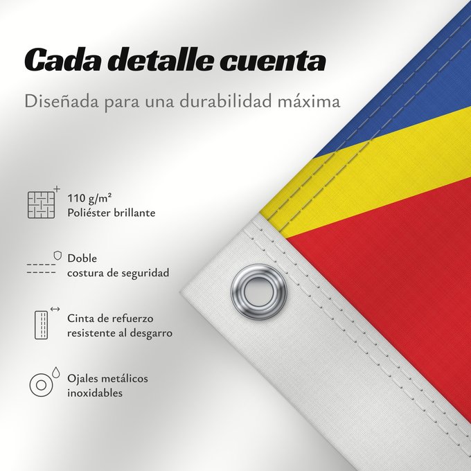 Detalles sobre esta bandera: Arcos de las Salinas	Arcos de las Salinas - Teruel - Spain	Arcos de las Salinas - Teruel - España paño de proporción 2/3, azul; al tercio del asta un dentado rojo de tres