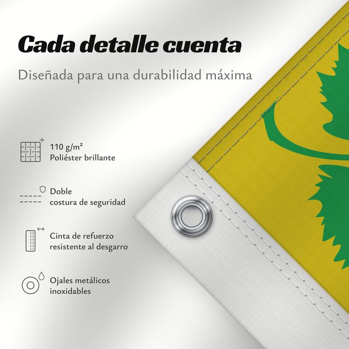 Detalles sobre esta bandera: Belmonte de Tajo Spain	Belmonte de Tajo	Paño de proporciones 2 3. Por mitad vertical