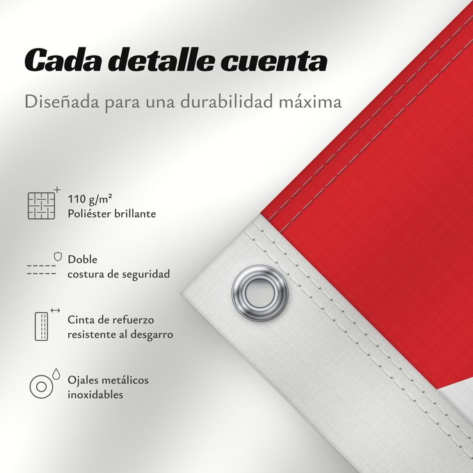 Detalles sobre esta bandera: Fresno de Sayago Spain	Fresno de Sayago, in Zamora province, Spain	Fresno de Sayago	Rectangular de proporciones 2 3, formada por dos franjas horizontales en proporciones 3/4 y 1/4, siendo blanca con aspa roja completa la superior y verde la inferior