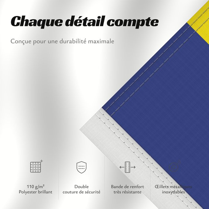 Détails sur ce drapeau : Andorra civil Andorra - civil version Andorre Andorra