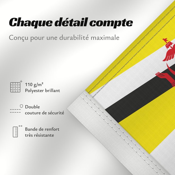 Détails sur ce drapeau : Naval Ensign of Brunei